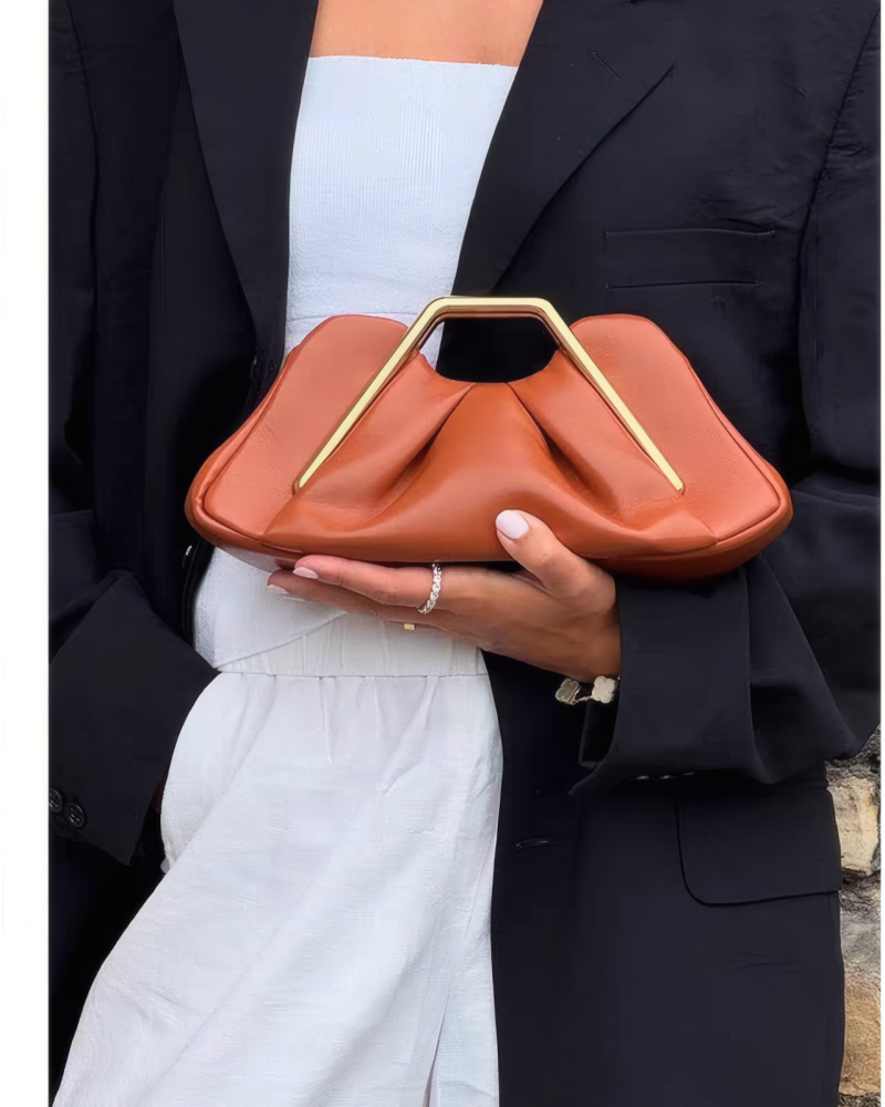 Velvet Hour Pleated Clutch