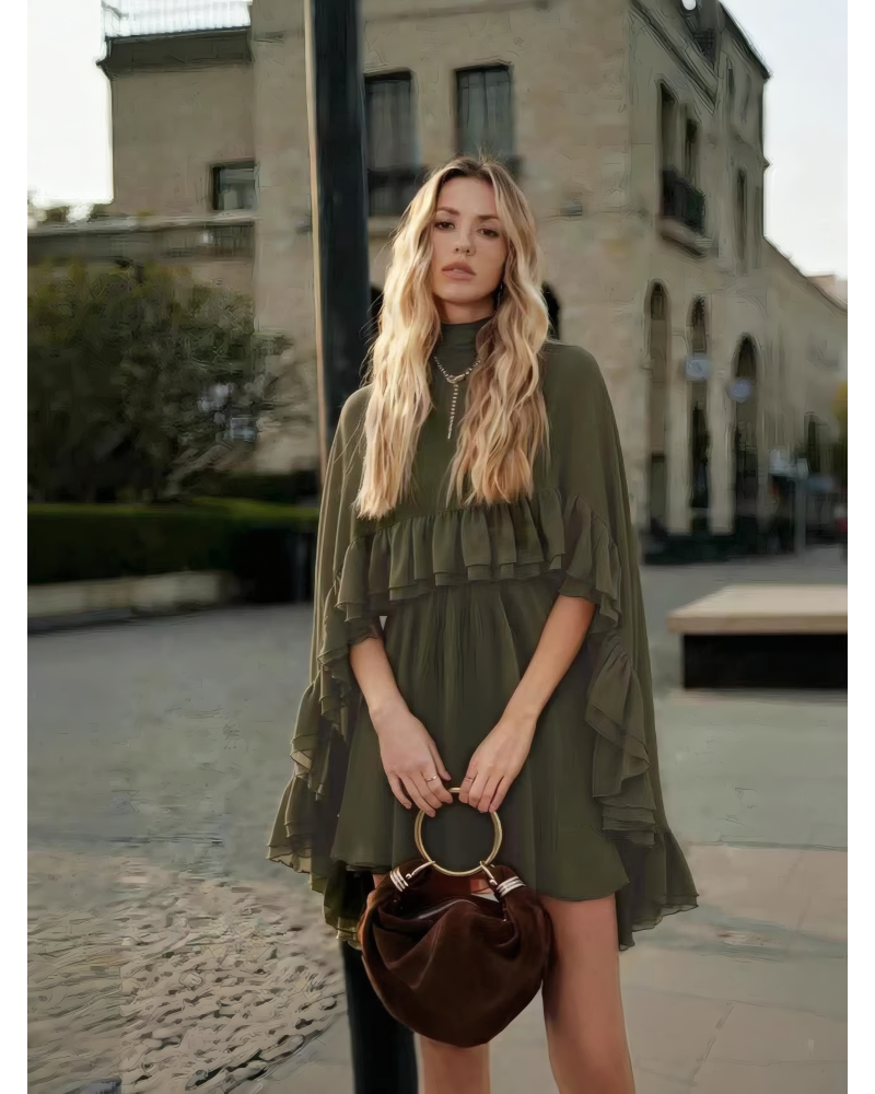 Chiffon Ruffle Dress