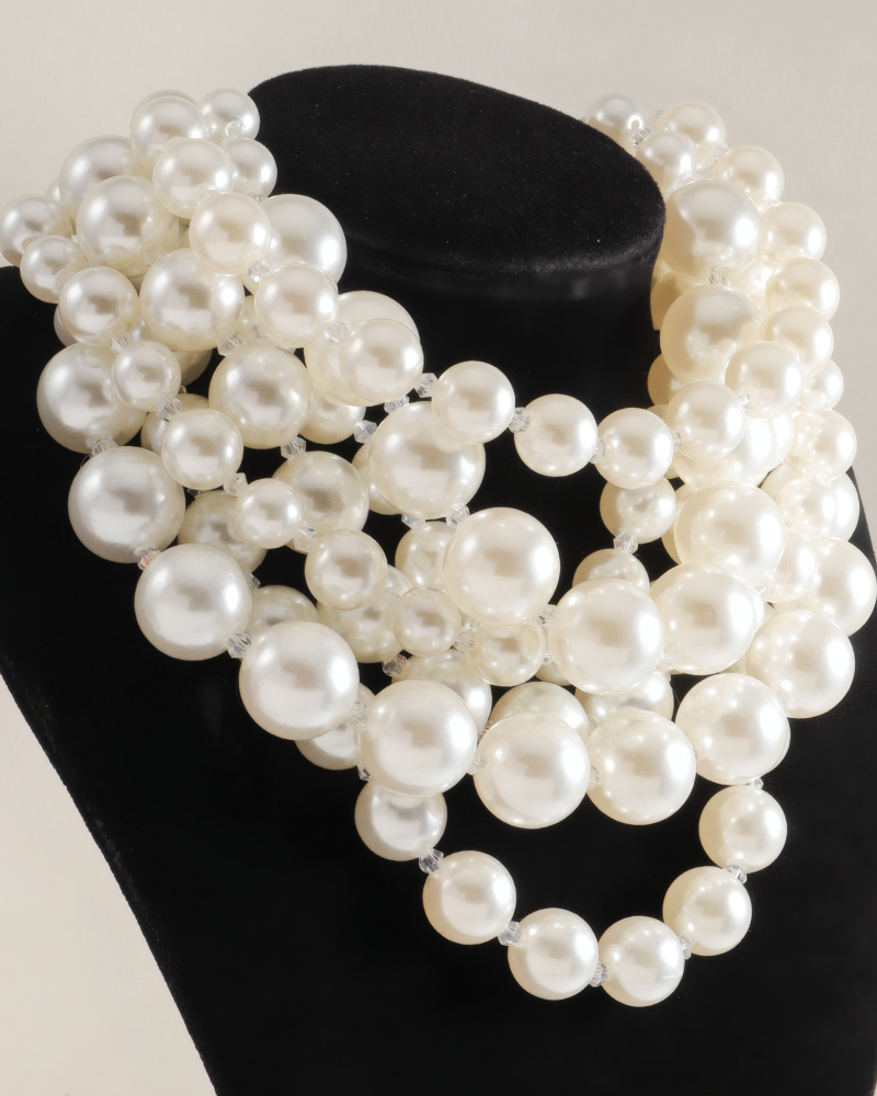 Braided Pearl Beaded Necklace