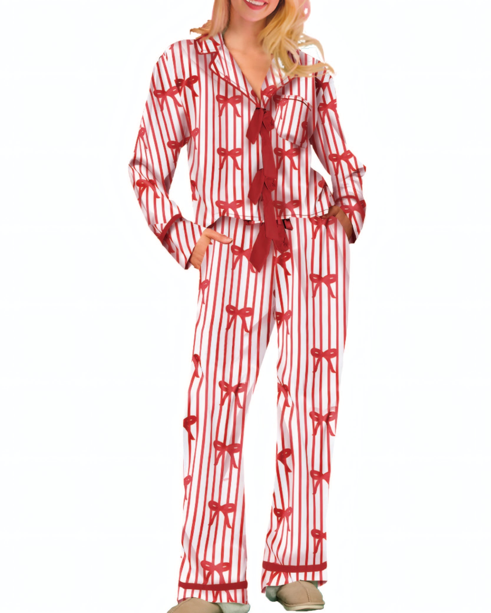 Keep It Cute Bow PJ Pant Set