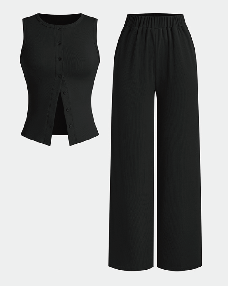 Leisure Tank Top & Stretchy Trousers Co-ord