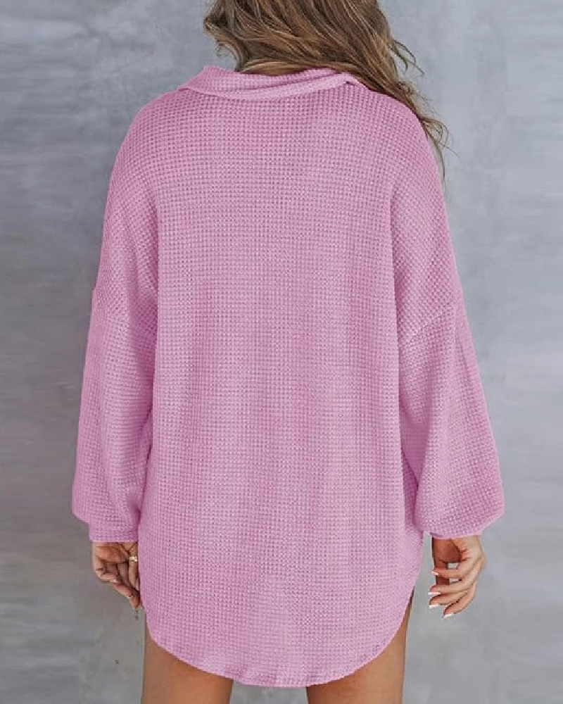 Waffle Knit Top