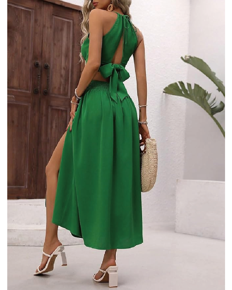 Shirred Criss Cross Dress