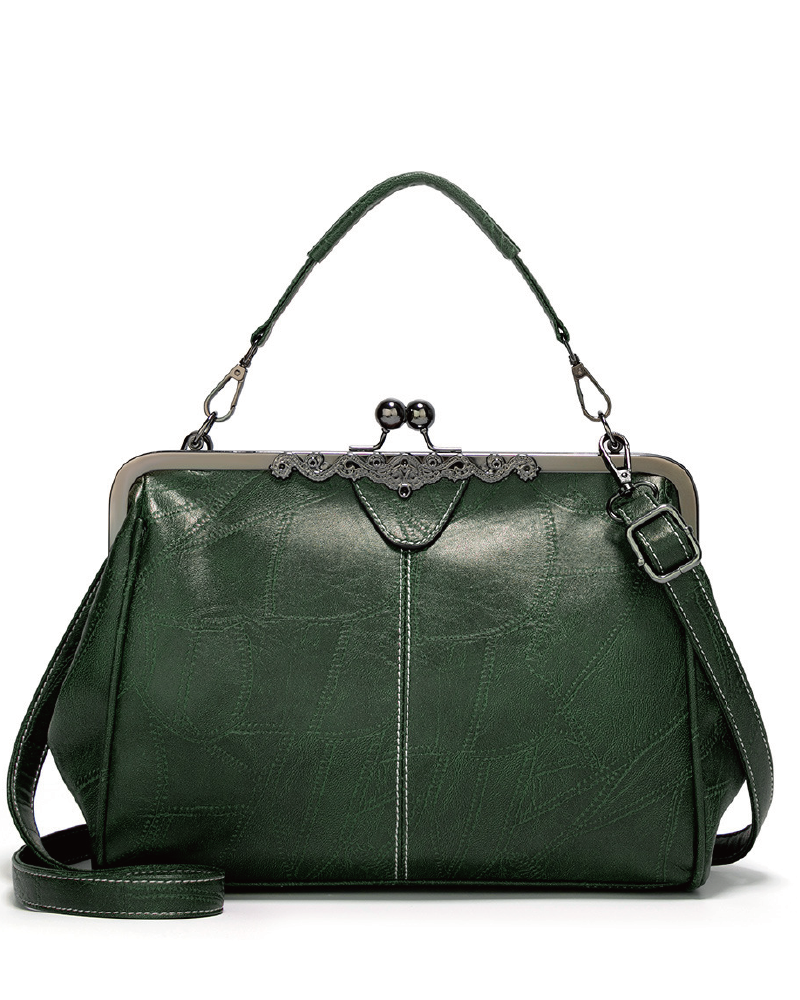 Vintage Stylish Kiss Lock Clutch