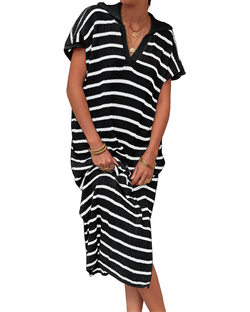 Wayda Striped Crochet Dress