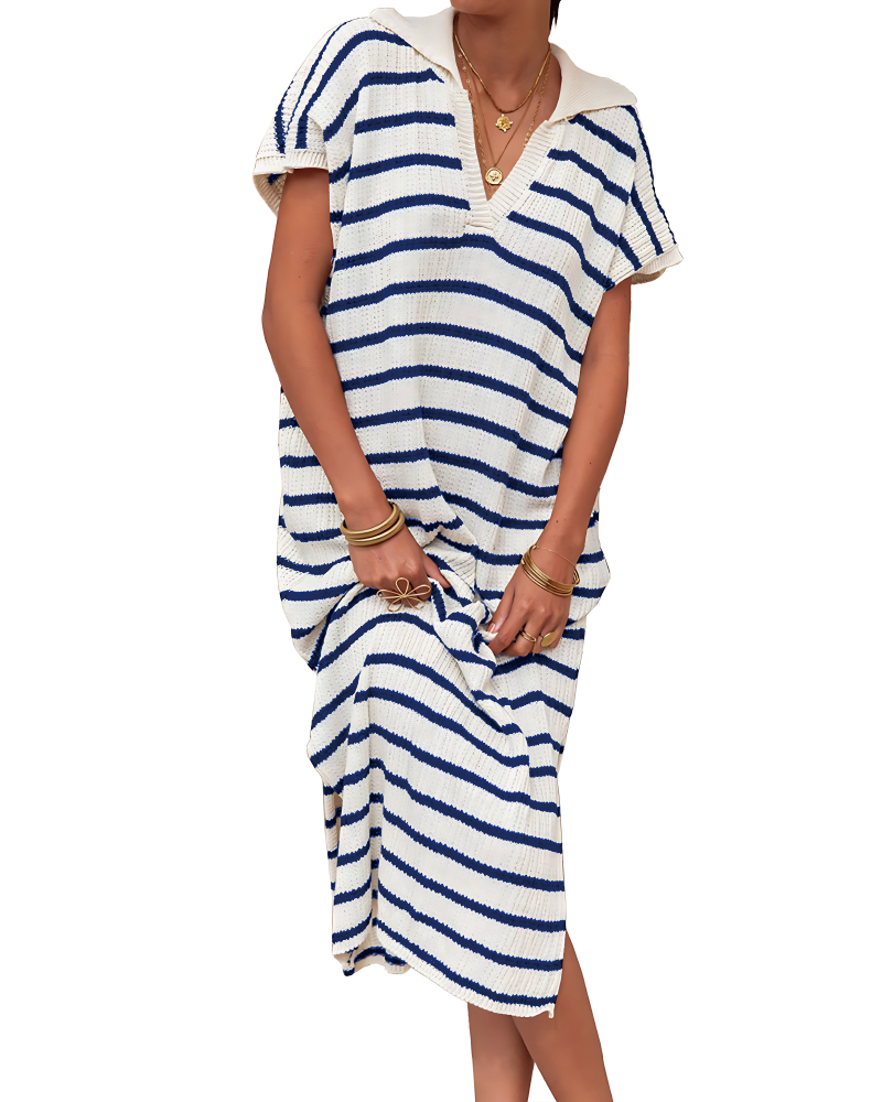 Wayda Striped Crochet Dress