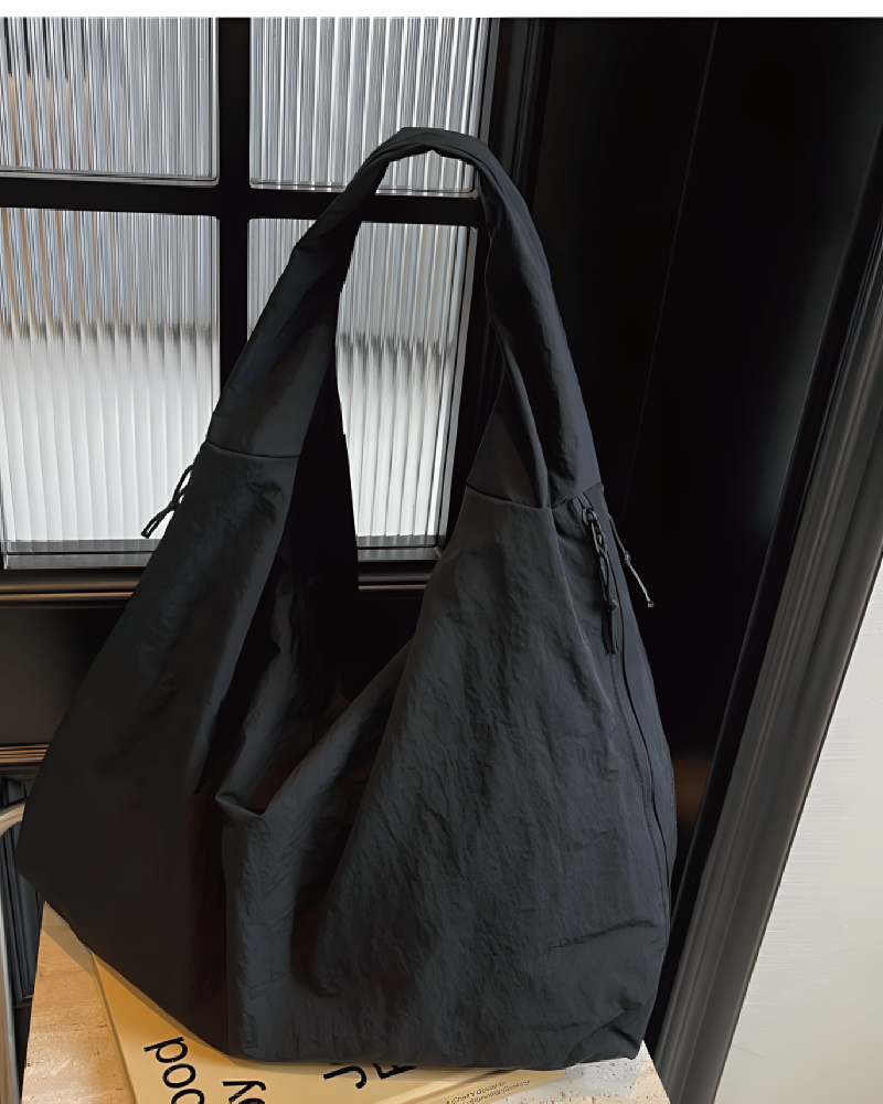 Textured Draped Tote Bag