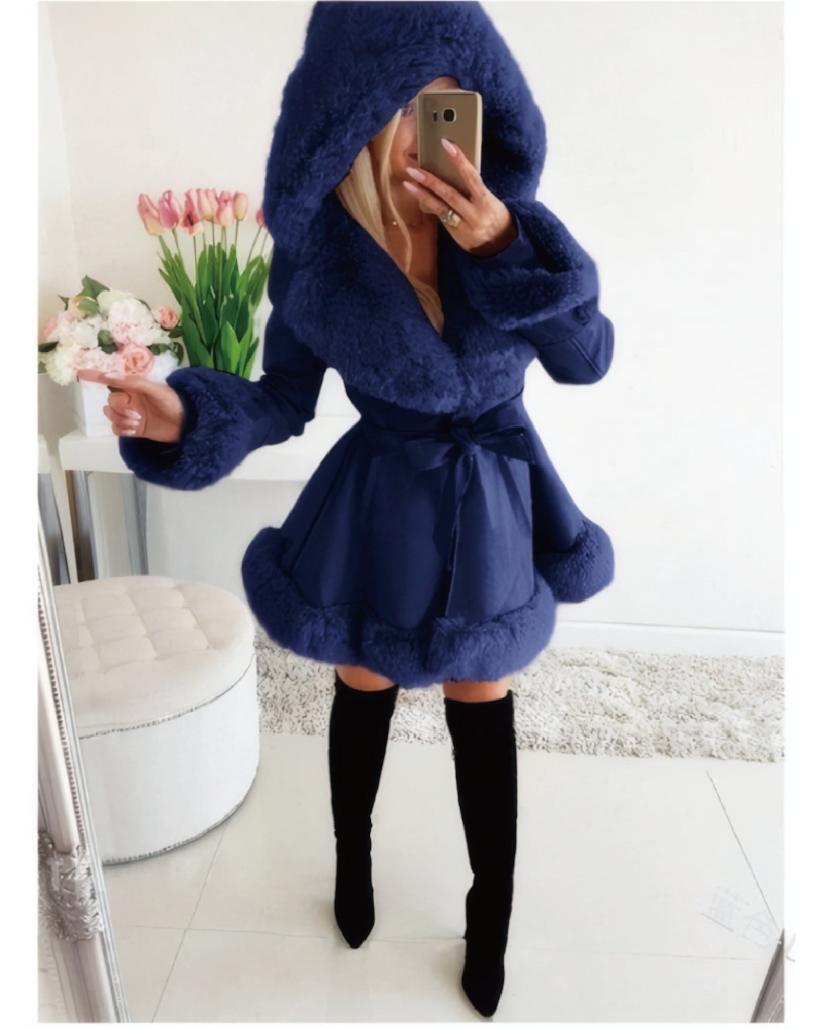 Leather Faux Fur Jacket
