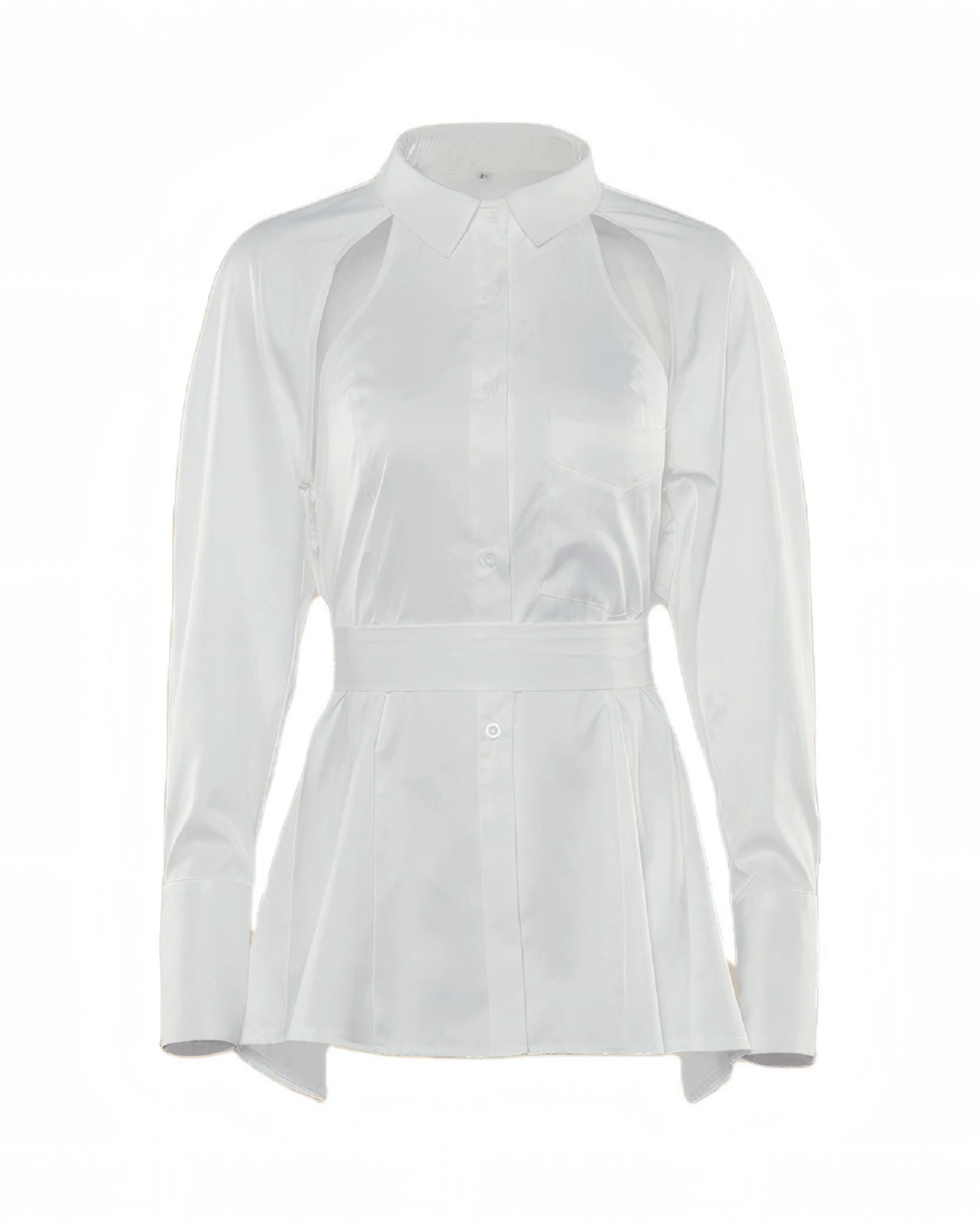 POPLIN TIE BACK SHIRT