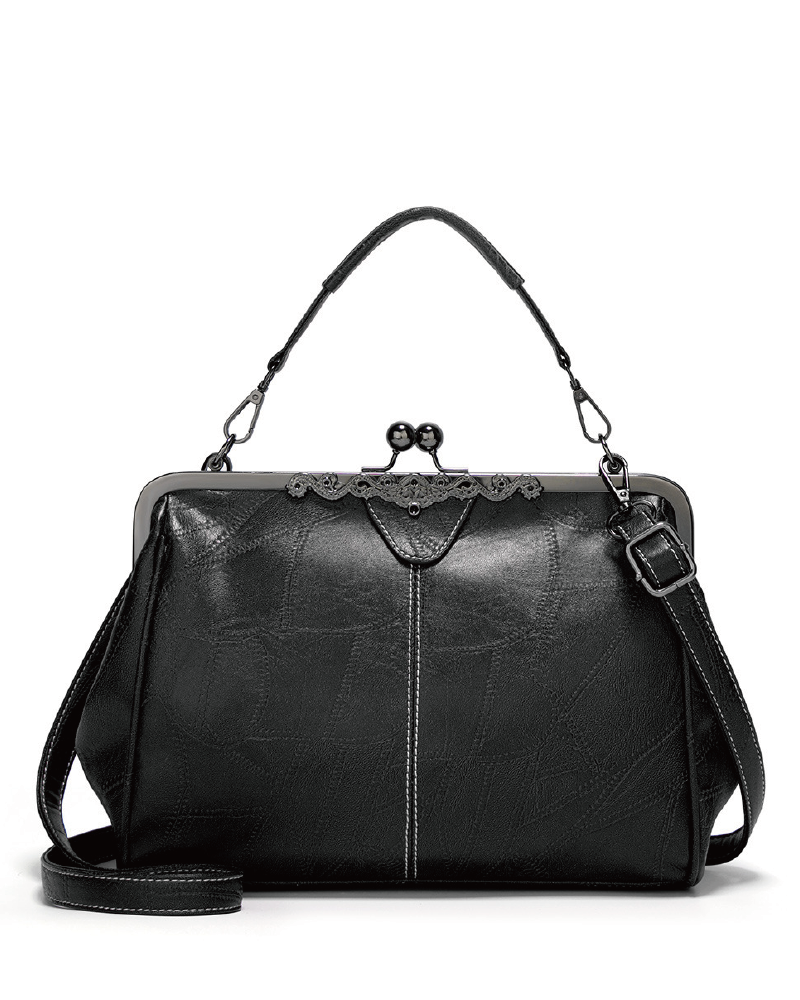 Vintage Stylish Kiss Lock Clutch