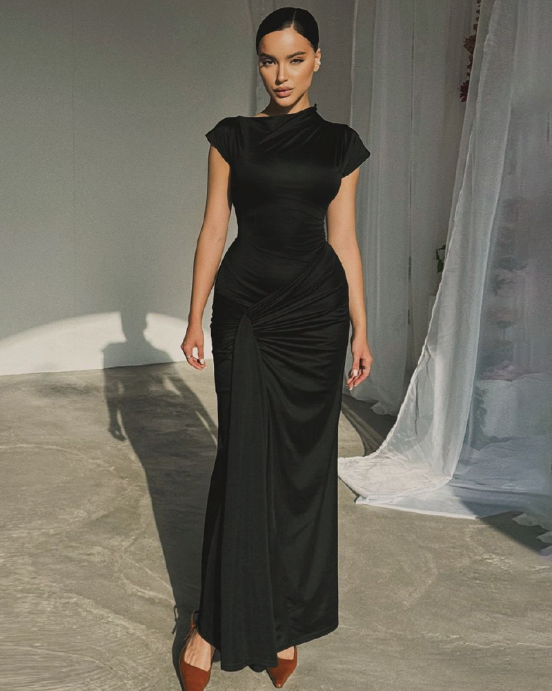 Asymmetrical Knot Maxi Dress