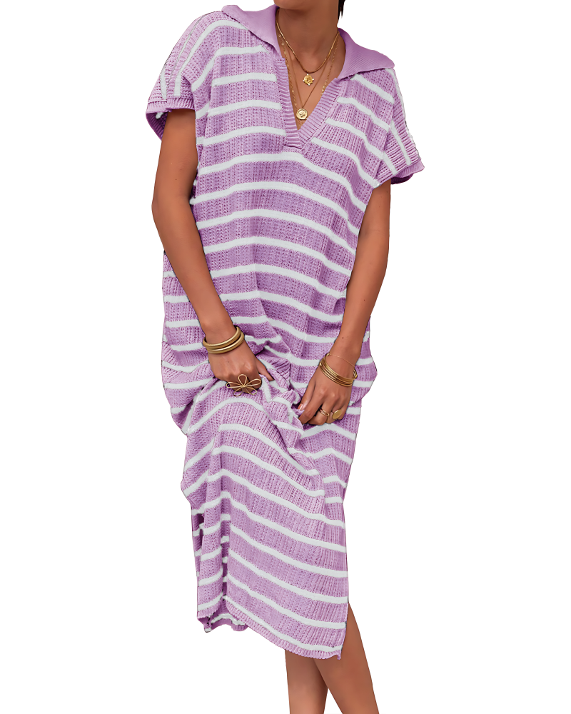 Wayda Striped Crochet Dress