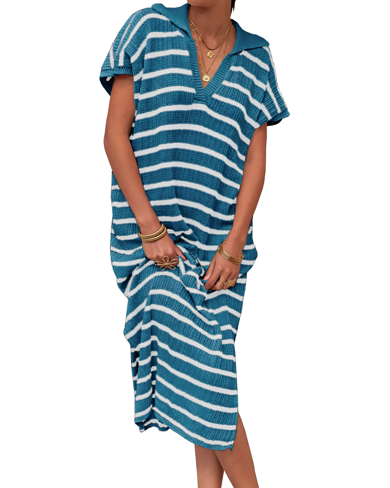 Wayda Striped Crochet Dress