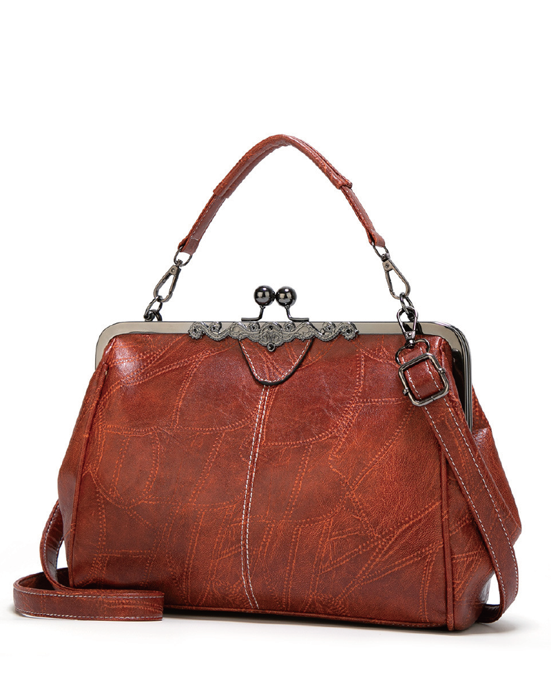 Vintage Stylish Kiss Lock Clutch