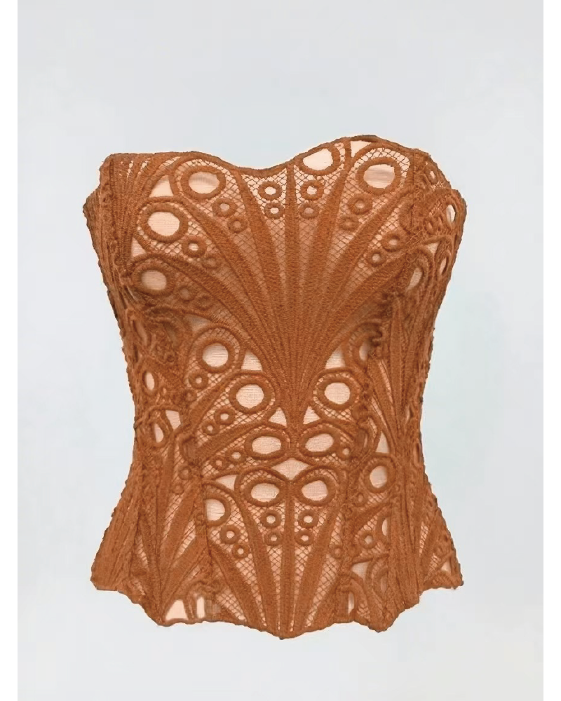 Lace Up Back Corset Top
