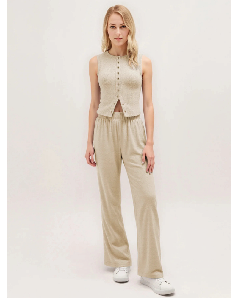 Leisure Tank Top & Stretchy Trousers Co-ord
