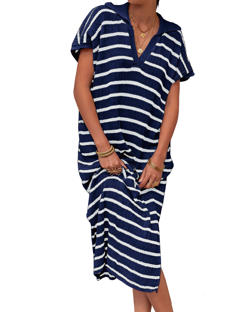 Wayda Striped Crochet Dress