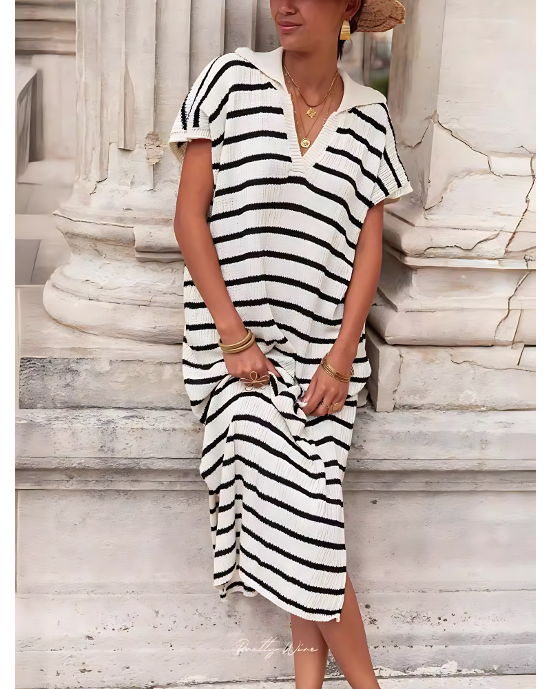 Wayda Striped Crochet Dress