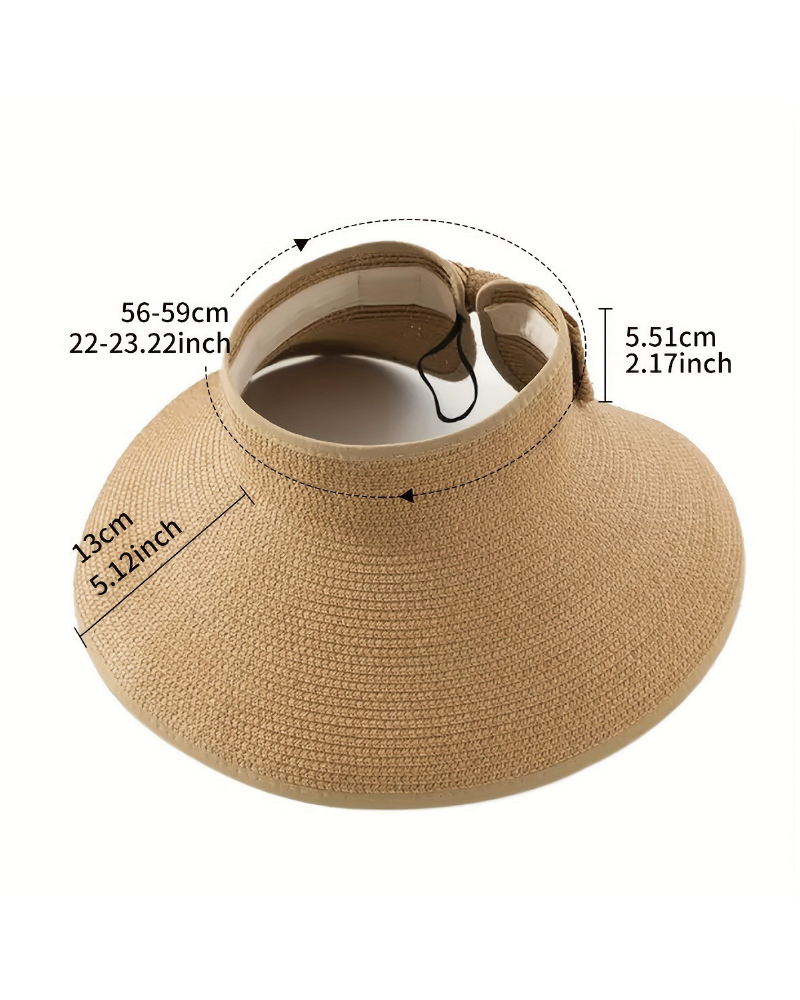 Foldable Easy Carry Straw Sun Visor Hat