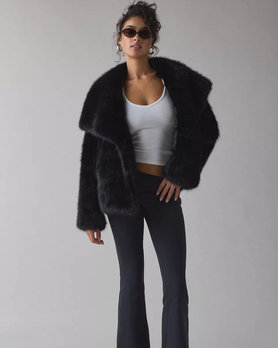 Cardi Luxe Faux Fur Coat