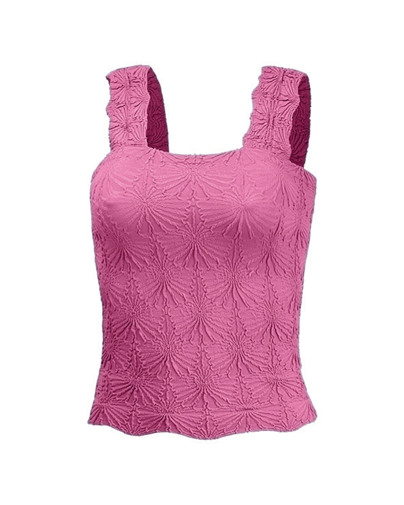 Chic Jacquard Tank Top