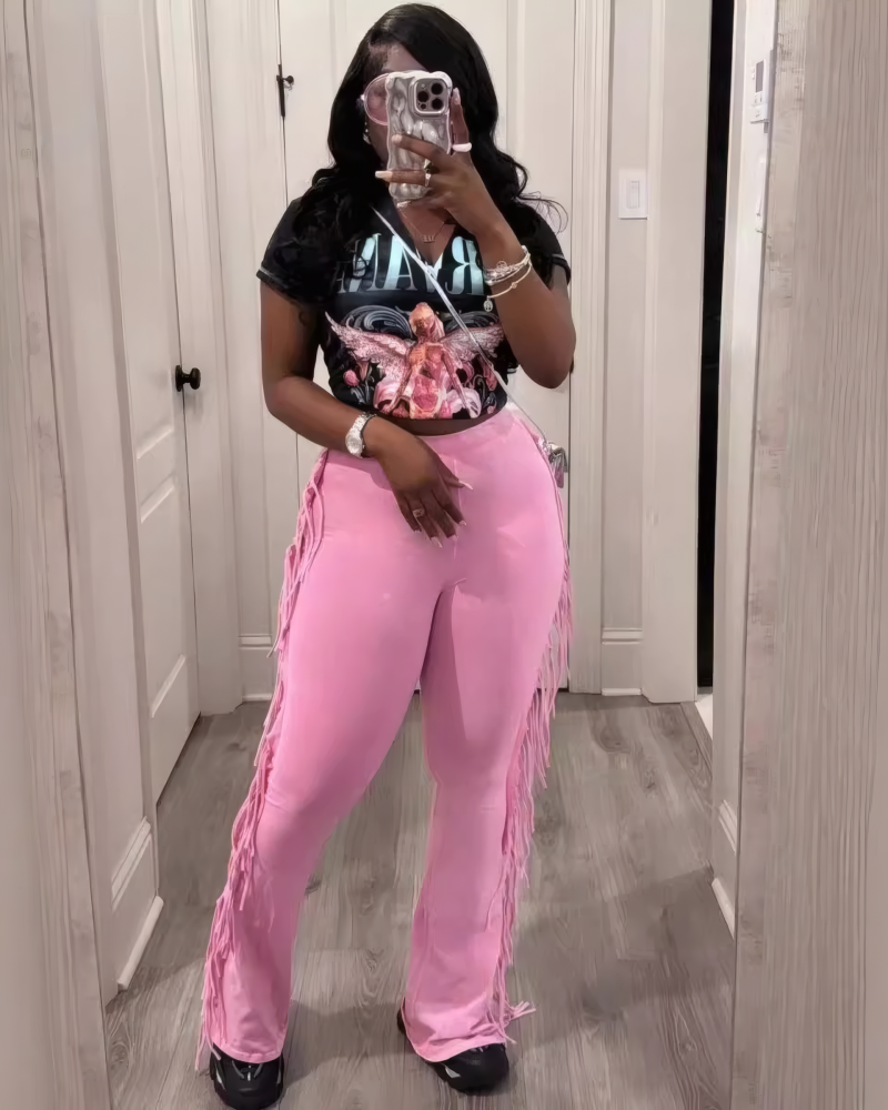 Good Times Fringed Flare Pant