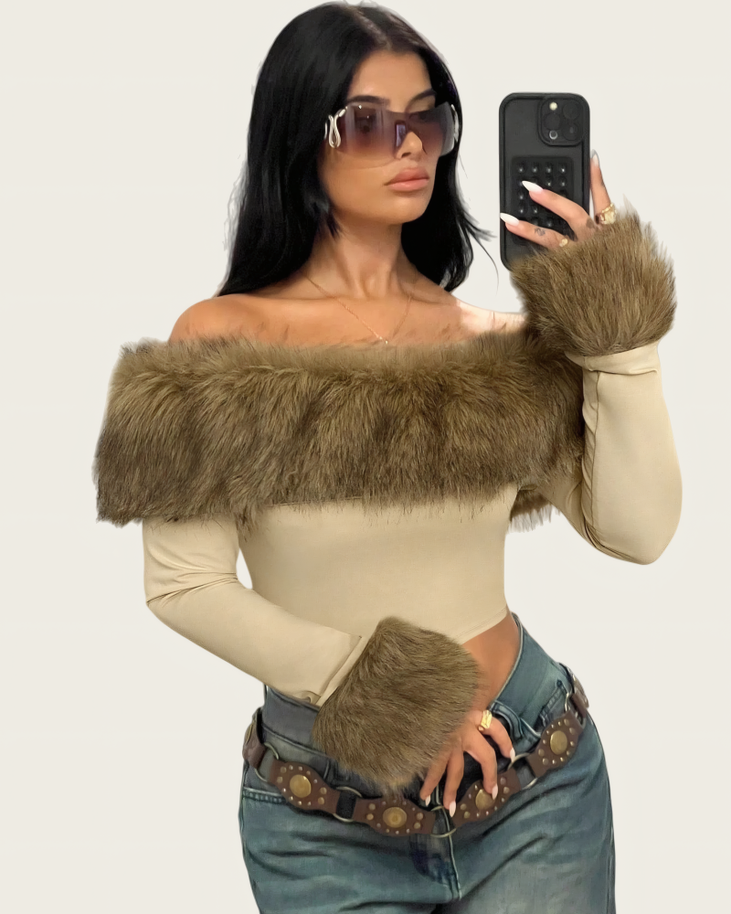 Snow Bunny Faux Fur Sweater