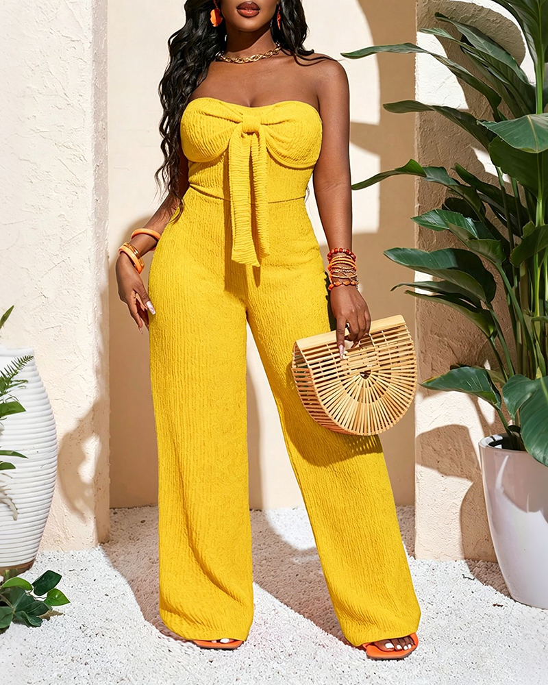 Elegant Bow Silhouette Jumpsuit
