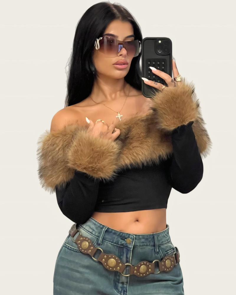 Snow Bunny Faux Fur Sweater