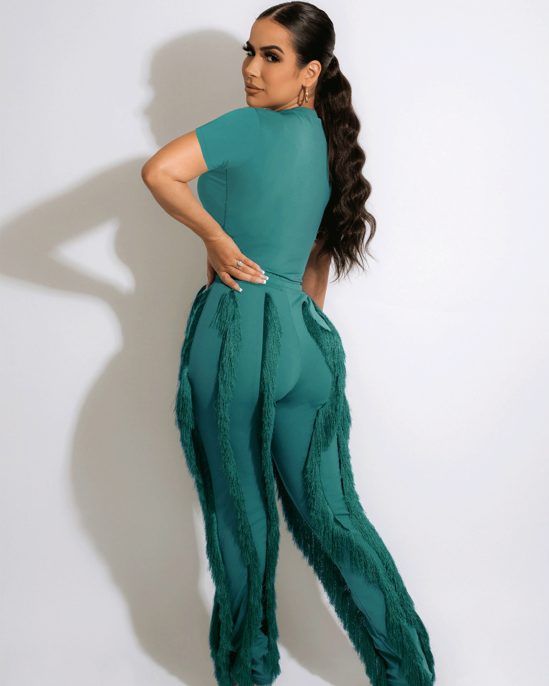 FRINGE PANT SET