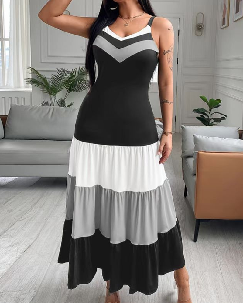 Contrast Crush Dress