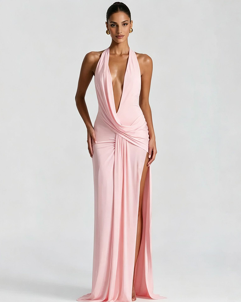 Open Back Elegance Maxi Dress