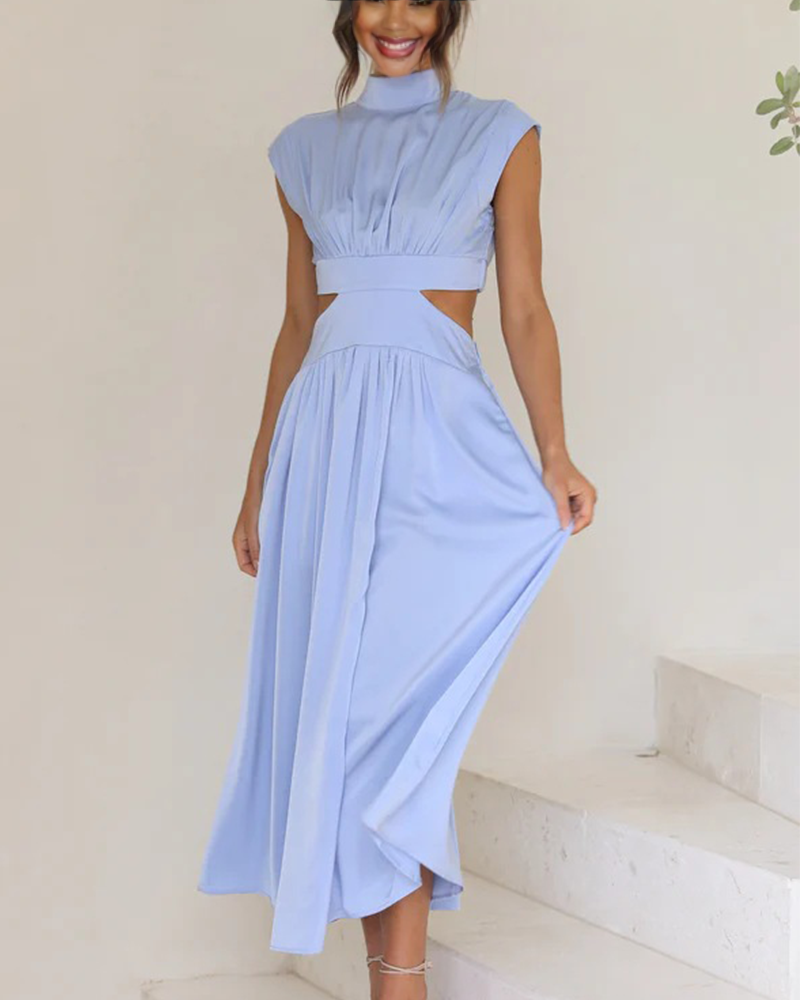 Chic High Neck Dress