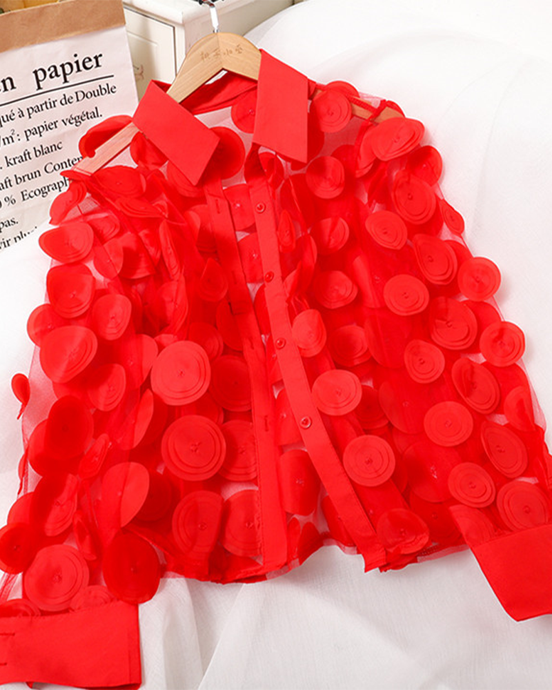 Blooming 3D Chiffon Blouse