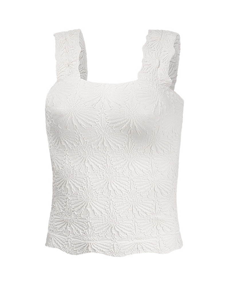 Chic Jacquard Tank Top