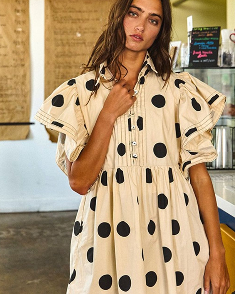 Delicate Bloom Ruffle Dress