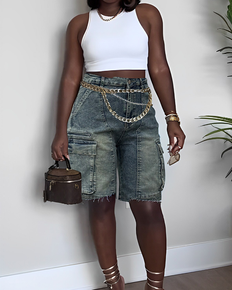Kent Cargo Denim Shorts