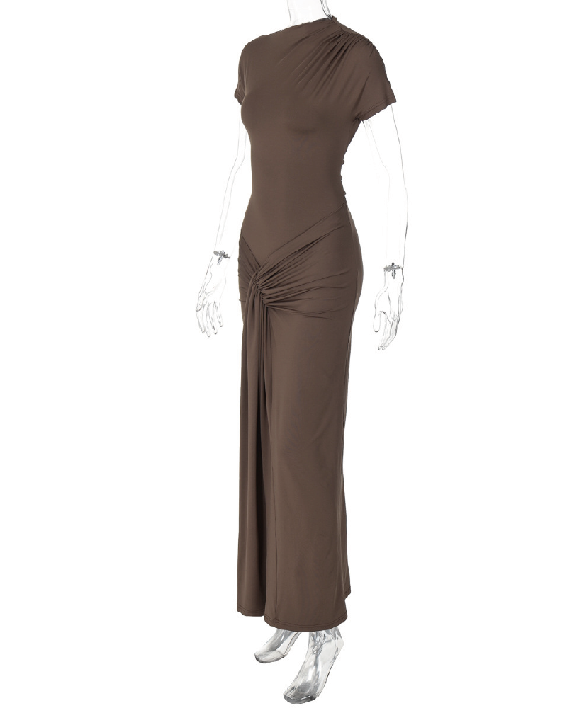 Asymmetrical Knot Maxi Dress