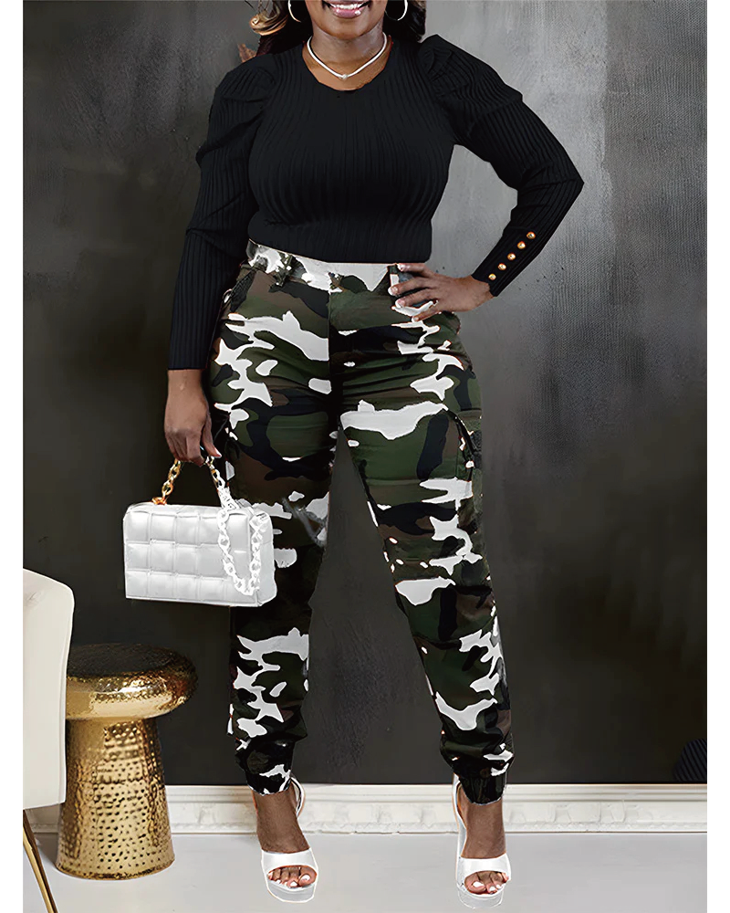 CADET CAMO CARGO JOGGERS