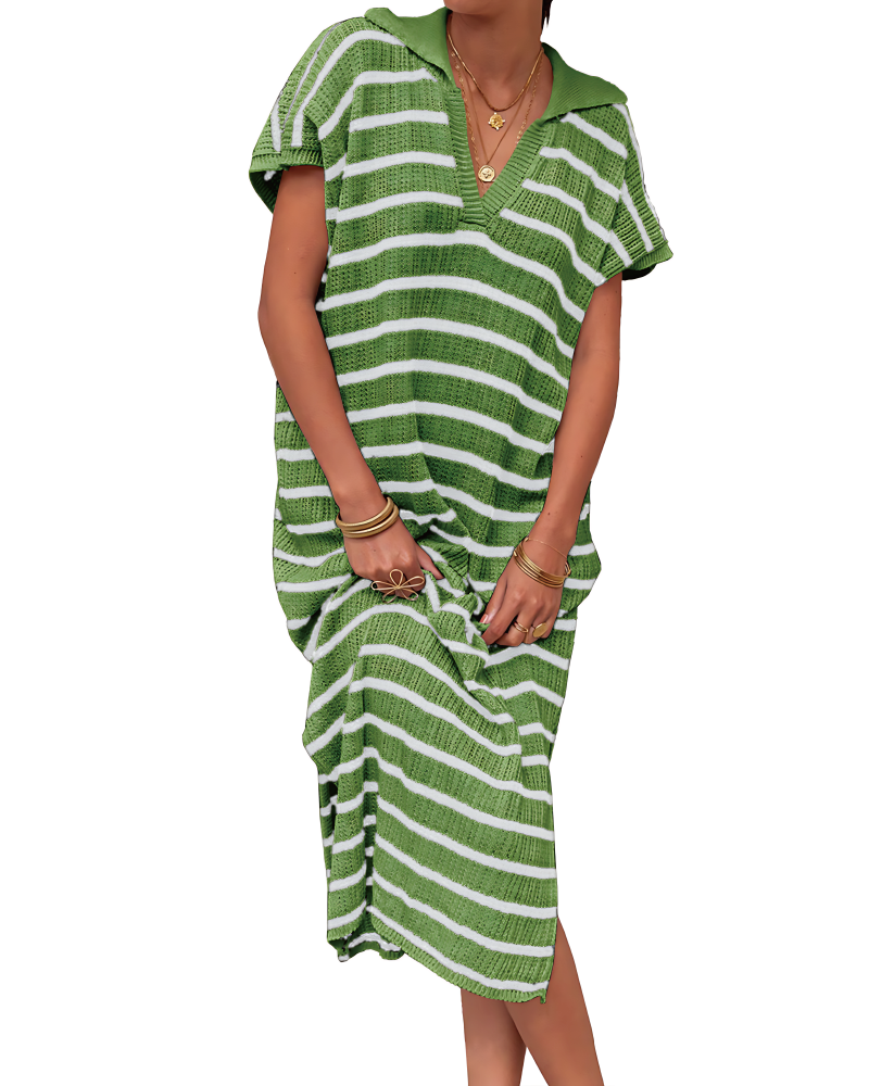 Striped Crochet Dress