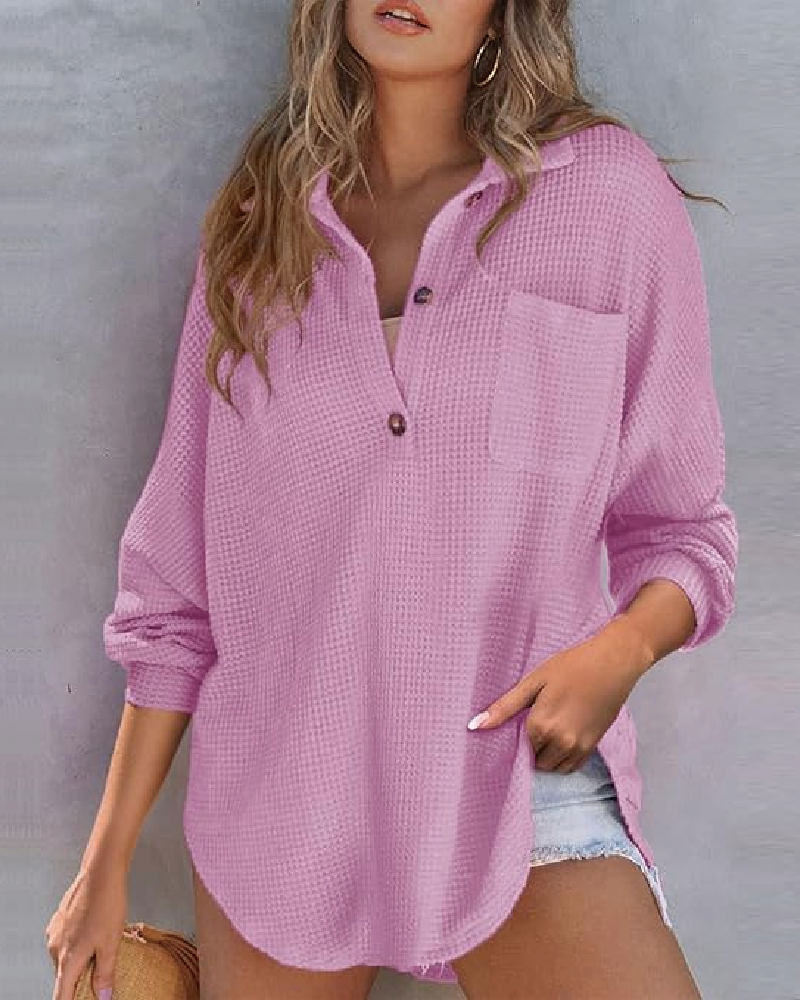 Waffle Knit Top