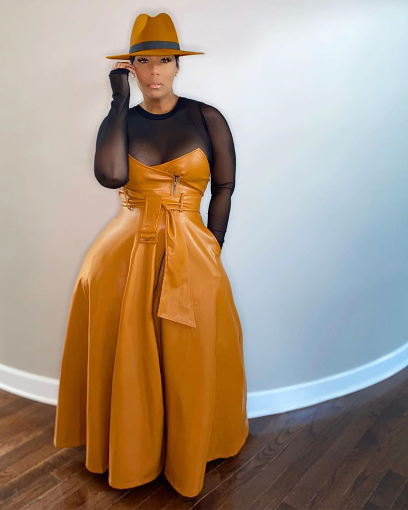 Boujee Farrah Leather Skirt
