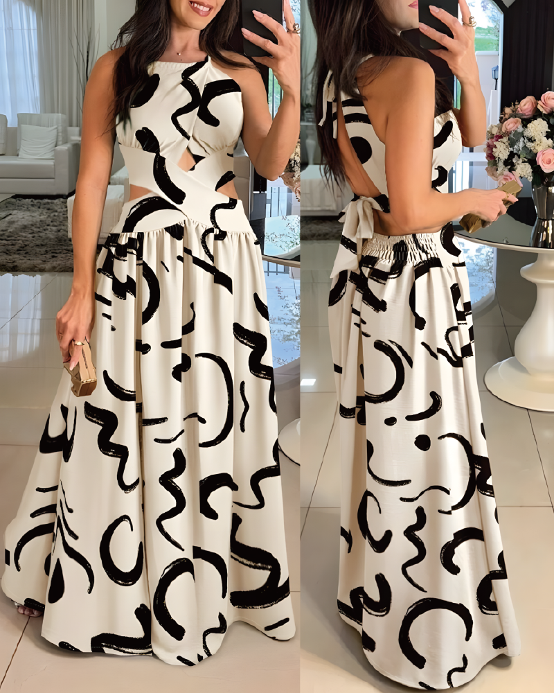 Shirred Criss Cross Dress