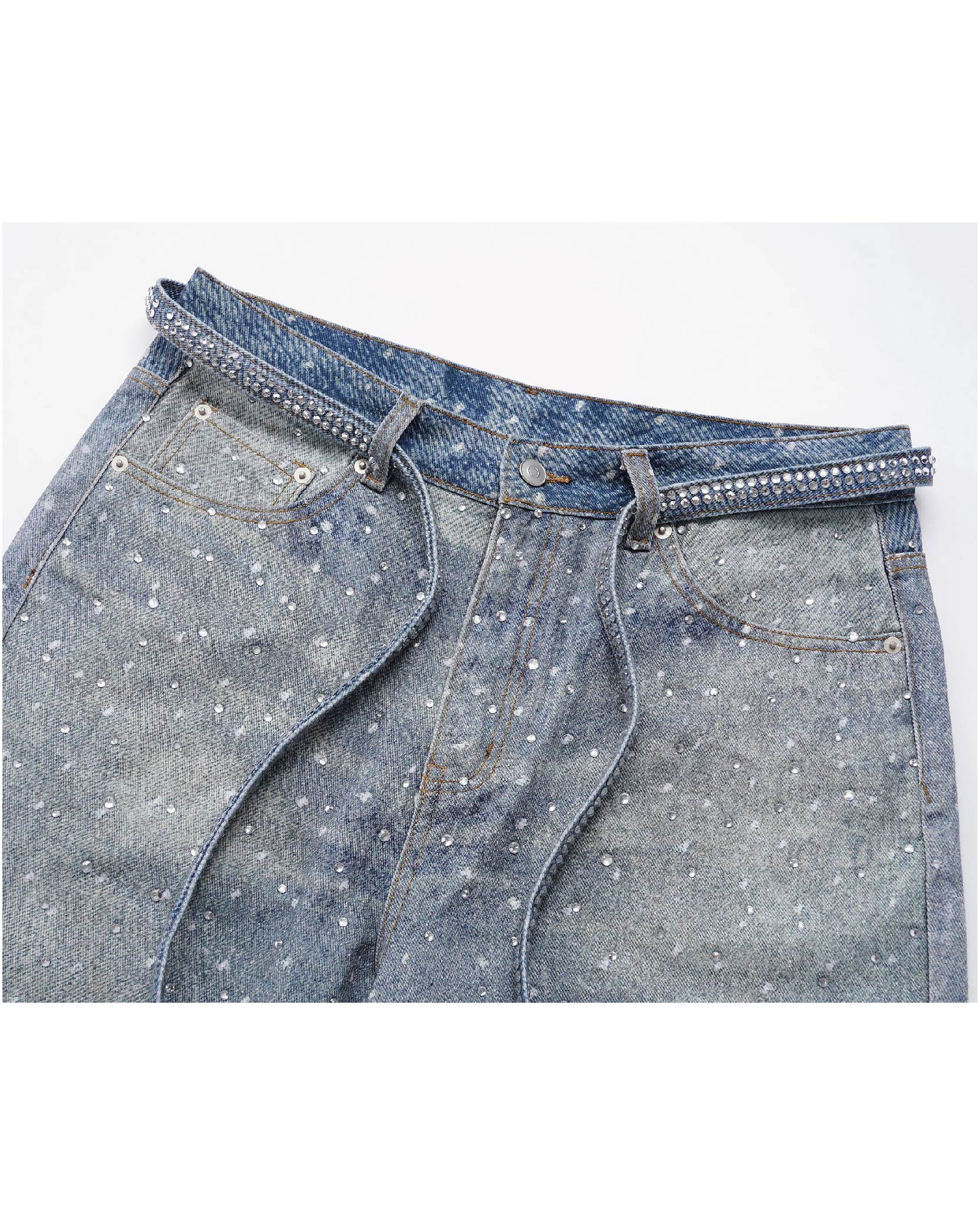 Rhinestone Baaggy Jeans