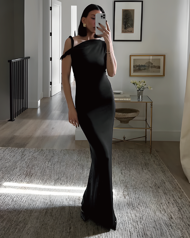Sueded Stretch Twist Maxi Dress
