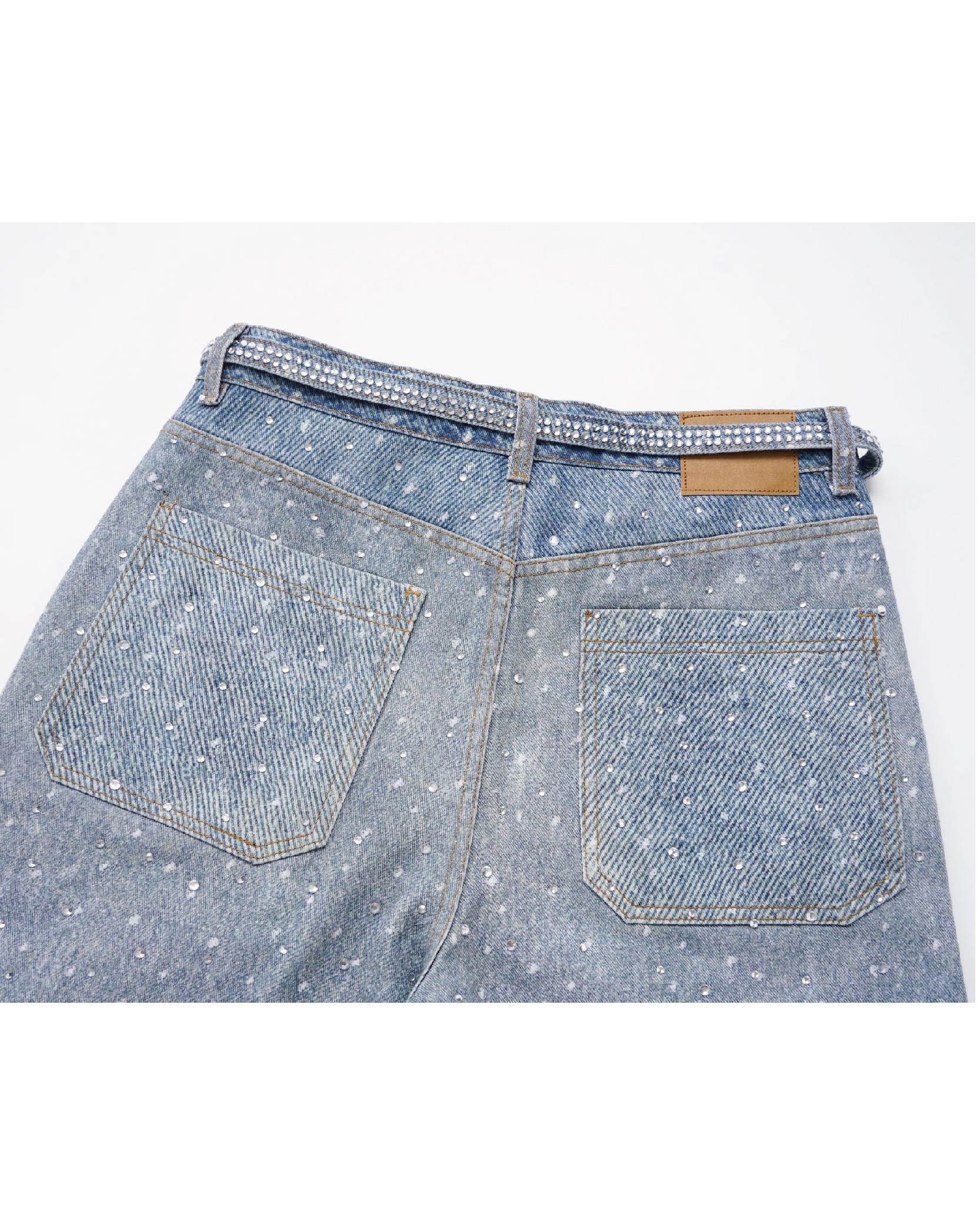 Rhinestone Baaggy Jeans