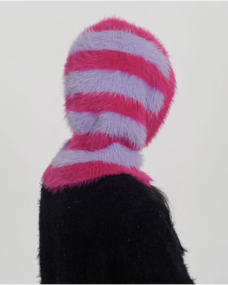 Winter Striped Balaclava Hat
