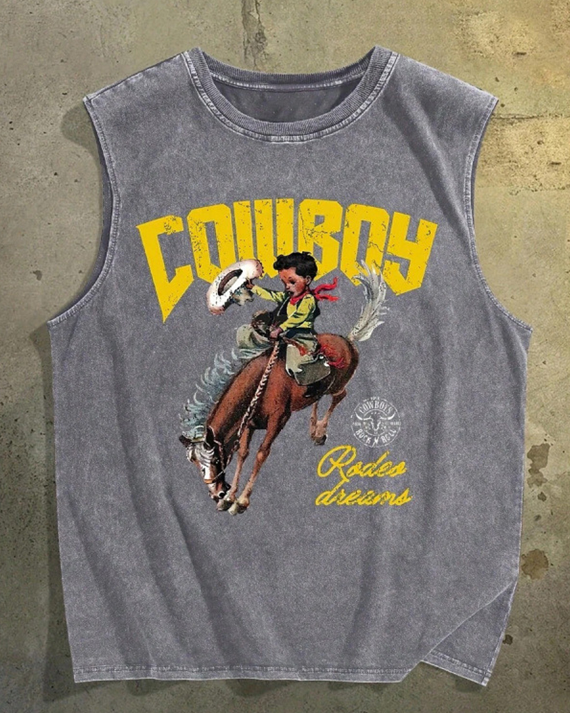 Cowboy Street Graphic Top
