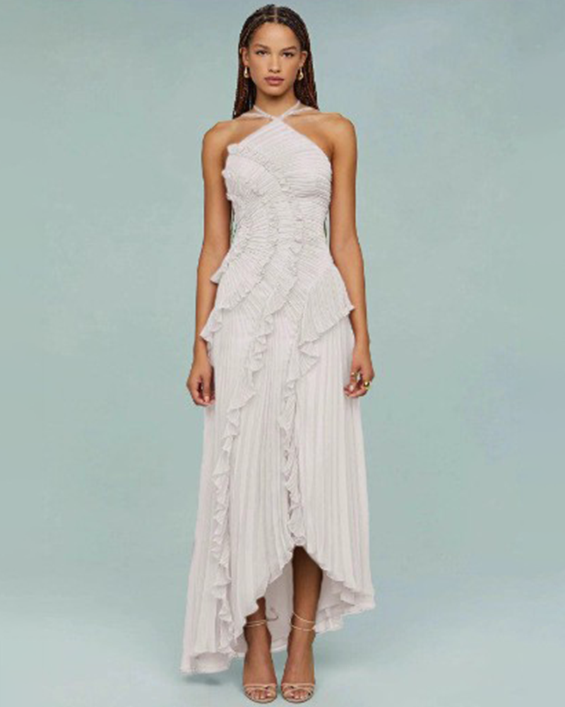 Ruche Me Tonight Maxi Dress