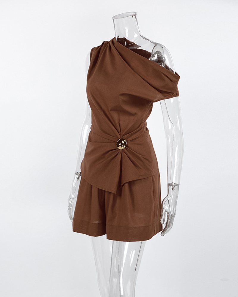It Girl Asymmetry Short Set
